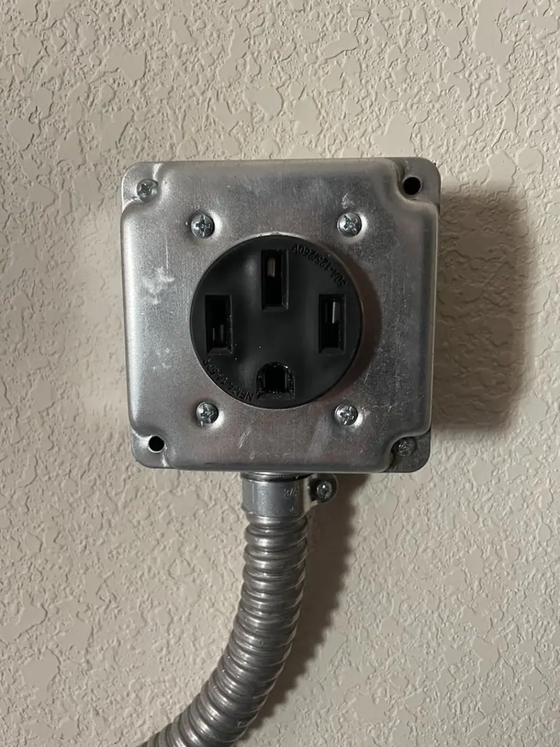 NEMA 14-50 outlet installed for Electrical Panel Upgrade in Copperas Cove